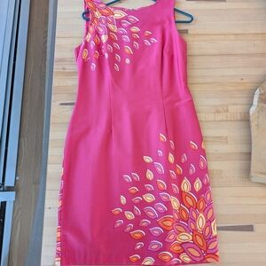 Fuchsia Floral Sheath Dress